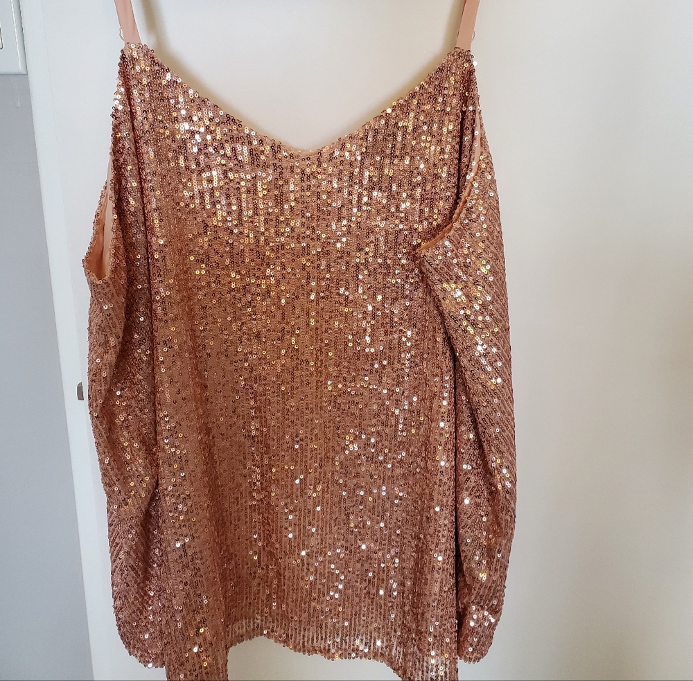 Torrid Rose Gold Sequin Sophie Tank